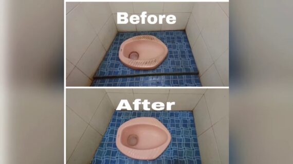 Cara ampuh membersihkan noda kotor pada toilet