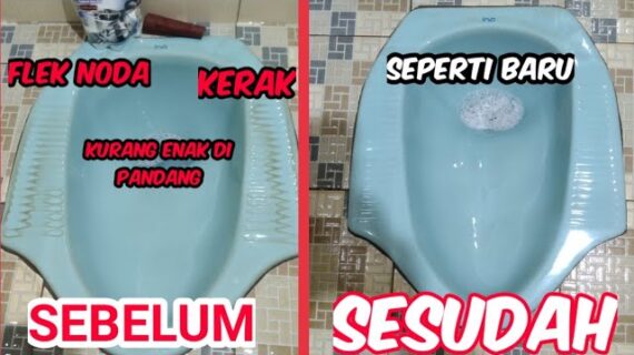 Cara Membersihkan Kerak Pada Pijakan Kloset Jongkok Hanya Menggunakan Kertas