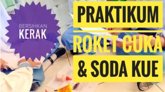 Roket Cuka dan Soda kue, reaksinya bisa atasi WC mampet
