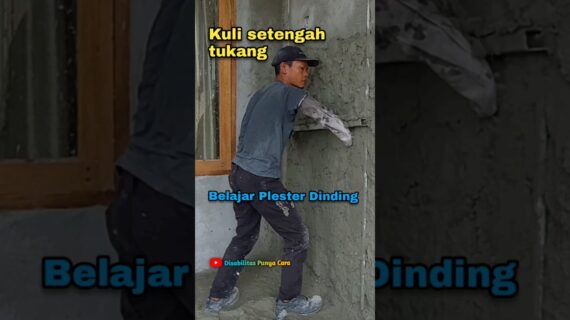 cara plester dinding konvensional