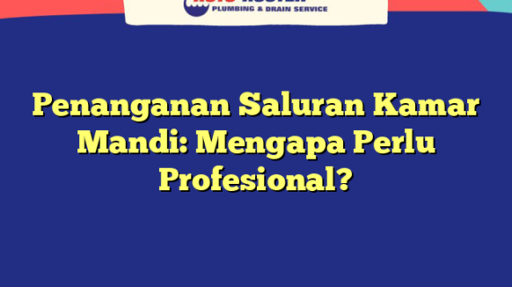 Penanganan Saluran Kamar Mandi: Mengapa Perlu Profesional?